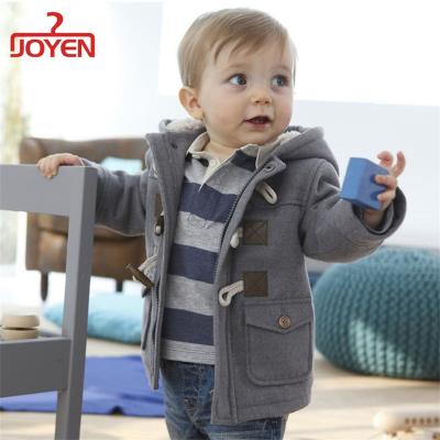 China Fashion 0-5y Kids Boys Ditch Coats Horn Buckle Plush Winter Reversible Hooded Warm Baby Toddler Outdoor Wear for sale