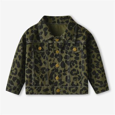 China Color New Fade Proof 2022 Leopard Long Sleeve Autumn Winter Clothes Jacket Children Boys Wear Jeans Coats for sale