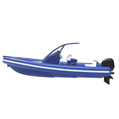 China Aluminum Hot Sale Hypalon Orca Aluminum Hull Inflatable Rib 650 boat With Motor for sale