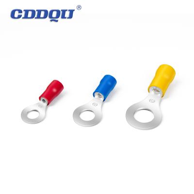 China Copper Insulated RV2-4 Entry Ring Trminal Wire Crimp Ring Copper Connector Easy Screw Terminal for sale