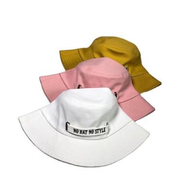 China Wholesale Comfortable Customize Embroidery Designer Plain Cotton Fashionable Bucket Hats For Adults for sale