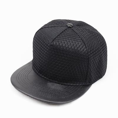 China New Snapback Mesh Hip Hop Baseball Flat Dad Men Snapback Snapback Leather Black Hat Men's Snapback Hat for sale