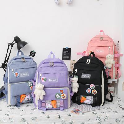 China Other Waterproof Women Nylon Backpack For Girls School Bag Cute Teenage Student Travel Bookbag for sale