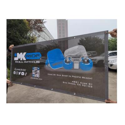 China Wind-resistant And Waterproof Vinyl Mesh Outdoor Hanging Banner For Sporting Events for sale