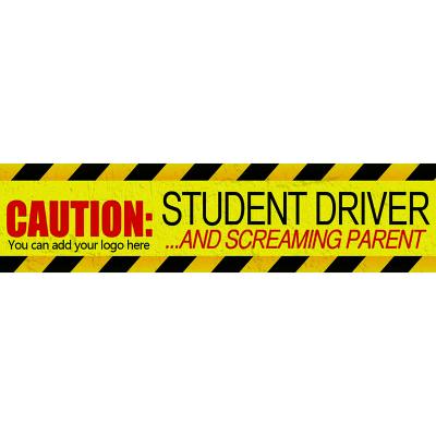 China Custom Waterproof PVC Vehicle Driver Student Magnet Magnetic Reflective Car Sticker Decals Sign For Bumper for sale