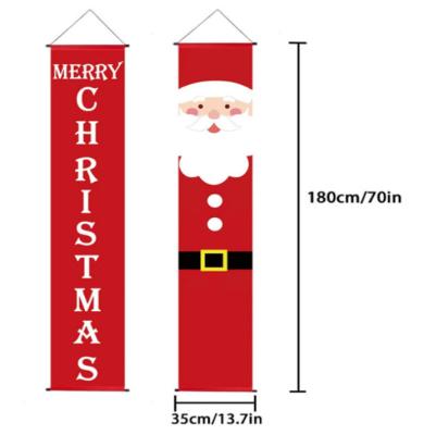 China Outdoor Merry Chirstmas Decor Christmas Party Decorations Supplies Main Entrance Merry Christmas Banner for sale