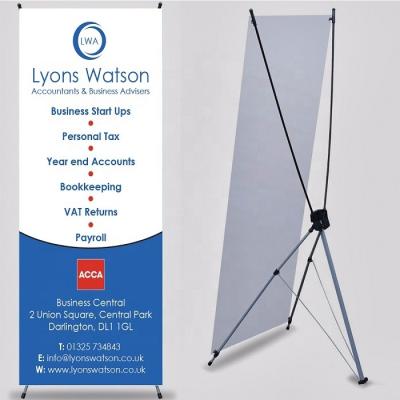 China Hanging Standup Banner Advertising X Banner Factory Sales Show xbanner for sale