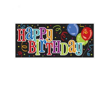 China Sports and Games Custom Large Size Printing Happy Birthday Banner for sale