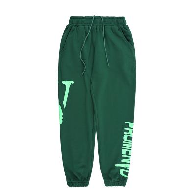 China IHK16 Big V Print Breathable Sweatpants Loose Drapes Joggers For Men Sweatpants Trousers Cotton for sale