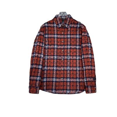 China Brand Good Quality Breathable Jacket IHJ7808 Long Sleeve Designer New Plaid Shirt for sale