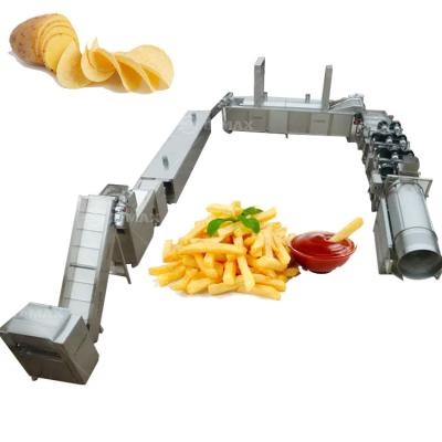 China Food Processing Plants Potato Chips French Fries Snack Making Machinery Production Line for sale