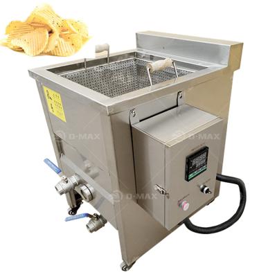 China Restaurantapparatuur Olie-water scheiding Aardappelchips Fryer Puff Puff Frying Machine Te koop