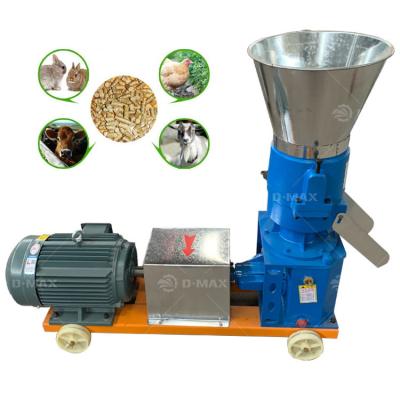 China Small Farm Poultry Feed Processing Machinery with Adjustable Pellet Size 1050*360*590mm for sale