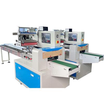 China High Speed Pillow Type Biscuit Packaging Machine voor machine-hardware 3800x670x1450mm Te koop