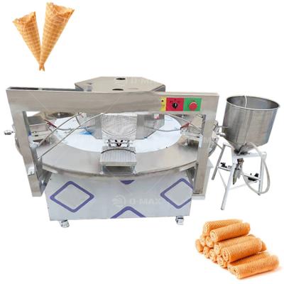 China 250 KG máquina de hacer bocadillos automático Waffle Roll bocadillos máquina Barquillos máquina de cocinar en venta