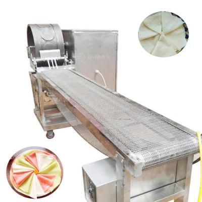 China Round Shape Food Shop Pastry Wrapper Machine for Mini Spring Roll Skin Sheet Wrapping for sale