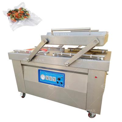China Large Model Automatic Double Chamber Food Fresh Fruit Vegetable Vacuum Packaging Machine for sale