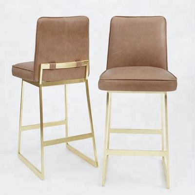 China New modern hotel counter stool barchair solid wood leather bar stool chair for restaurant furniture for sale