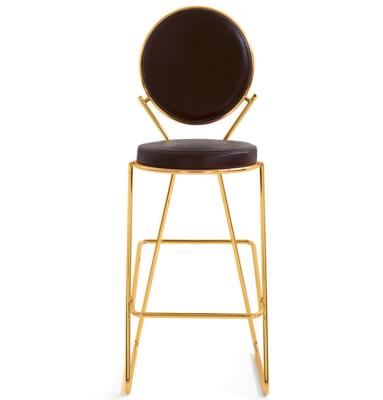 China Creative home European lilac referee chairs metal frame bar stools restaurant furniture cafe bar chair for sale