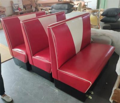 China Red and White Restaurant Cabin Dining Car Premium American Cabin Furniture Red and White for sale