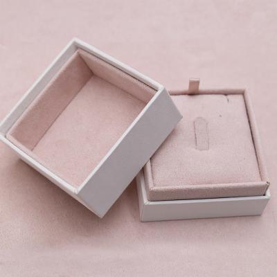 China Recycled Materials Customized Luxury Paper Jewelry Ring Box Jewelry Box Logo Velvet Earring Packaging Box for sale