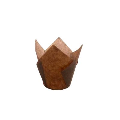 China Disposable Baking Cup Holder For Party , Weddings Natural And White Color Brown Paper Roll for sale