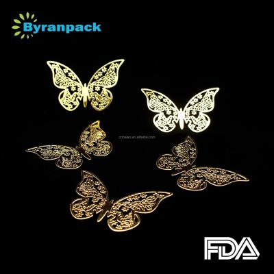 China Wedding Party Disposable Laser Cutting Lace Cupcake Wrappers Decoration Butterfly for sale