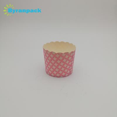 China Custom Made Eco-Friendly / Non-Stick / Printing /Greaseproof Temperature Resistance PE Coated Kraft Paper Cupcake for sale