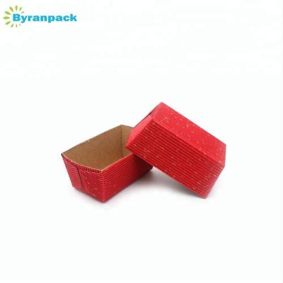 China Disposable Red Corrugated Paper Cupcake Wrappers for sale