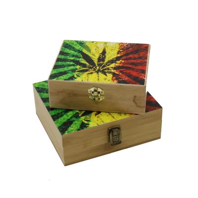 China Modern Wholesale Custom Storage Weed Stash Handmade Bamboo Wooden Box for Herbs and Smoking Accessories for sale