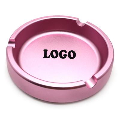 China Wholesale High Quality Custom Aluminum Alloy Ash Tray Portable Weed Ashtray Round Design Aluminum Ash Tray for Ash Holder for sale