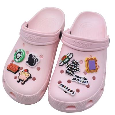 China Custom Soft PVC Cartoon Croc Hot Selling Shoe Charm Designer Guest Shoe Luxury Charm For Shoe Accessories Wholesale for sale