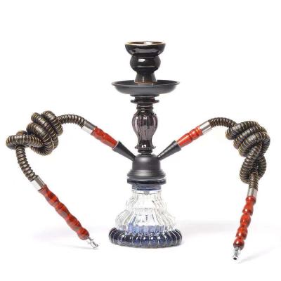 China Smooking Shisha 2021 Hookah Accessories Hookah Accessories Multicolor Detachable Glass Shisha Smoking Hookahs Set Dual Hose Portable Hookahs for sale