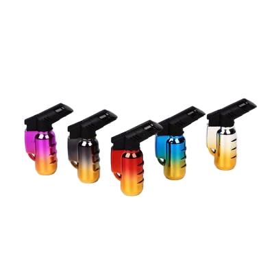 China New Design Cigarette Lighter Gas Lighter Windproof Portable Outdoor Cigar Lighter Colorful Wholesale Torch Flameless for sale