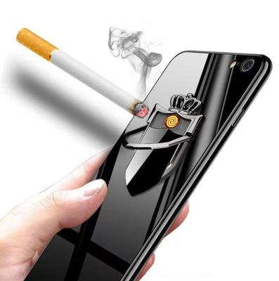 China 2021 Country Hot Selling USB Lighters Mobile Phone Loop Tungsten Rotating Rechargeable Electric Cigarette Lighter for sale