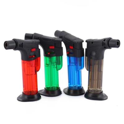 China Wholesale Cheap Outdoor Colorful ButaneJet Flame Kitchen BBQ Cigarette Windproof Refillable Lighter Without Torch Flames for sale