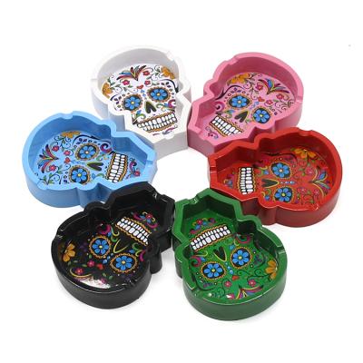 China Yiwu Rose Skeleton Ashtray Wholesale Cool Smoking Outdoor Plastic Portable Custom Weed Eco-Friendly for sale