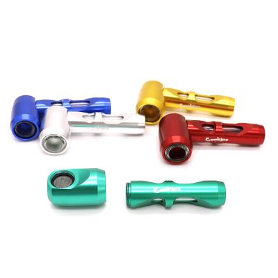 China Tropical New Arrival Tobacco Pipe Wholesale Mini Creative Mix Color Aluminum Alloy Smoking Pipe Weed Glass Portable Tobacco Pipe for sale