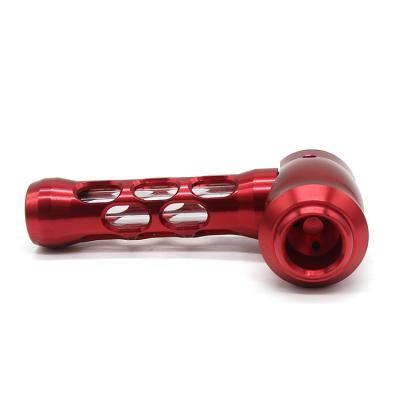 China New Arrival Durable Tobacco Pipe Wholesale Mini Creative Mix Color Aluminum Alloy Glass Weed Herb Smoking Pipe Christmas Gift for sale