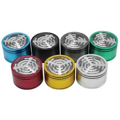 China 2021 New Design Tobacco Weed Herb Grinder Dry Herb Machine Custom Weed Grinder Aluminum Alloy 63MM Wholesale Metal for sale