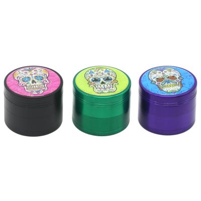 China Alloy Herb Weed Grinder Grinder Custom Logo Colorful Zinc Tobacco Weed Herb Grinders Accessories Herbal Tobacco Smoking 4 Parts for sale