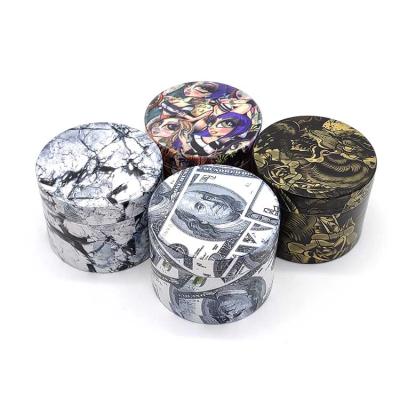 China New Style Hot Selling Healthy Smoking 50MM 4 Pieces Zinc Herb Grinder Custom Logo Dry Metal Tobacco Weed Grinder Wholesale for sale