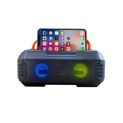 China Colorful Light Warm Portable Wireless Radio LED Speaker 10W Subwoofer LED Speaker Outdoor Support TF FM USB for sale