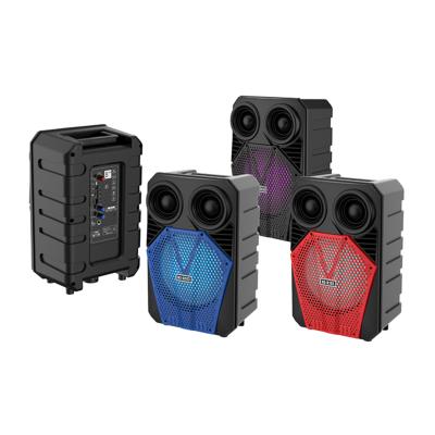 China Wireless Portable Karaoke Partybox 8 Inch Speaker Box Radio Trolley Party Audio Speakers for sale