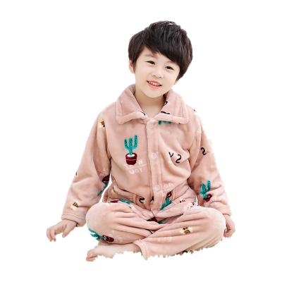 China New Product Thermal High Quality Winter Pajamas Children Long Sleeve Elephant Print Children Boys Sleepwear for sale