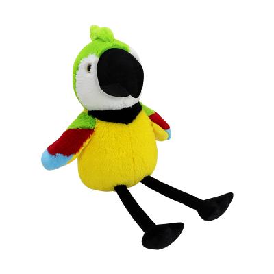 China Hot Sales Plush Novel Stuffed Birds Creative Soft Plush Parrot Colorful Realistic Beautiful Toys Gifts for sale