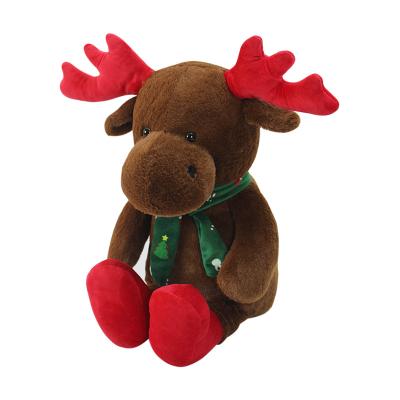 China Deer Toy Plush Reindeer Christmas Soft Logo Custom Cute Stuffed Animal From Plush Maker for sale