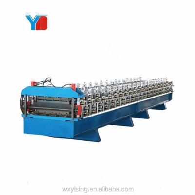 China Hotels Factory Made Double Layer Metal Roofing Corrugated Steel Sheet Roll Forming Machine By Customized for sale