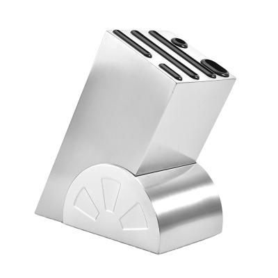 China Durable Durable Primary Color Stainless Steel Knife Block Non-Skid Holder Set Kitchen Racks for sale