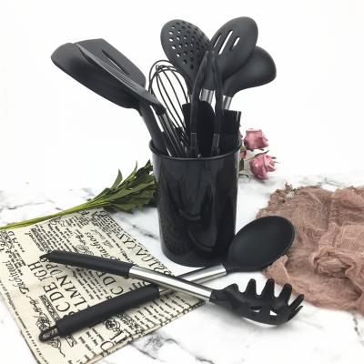 China Sustainable High Quality Practical 13Pcs Silicone Kitchen Utensils Baking Accessories With Stainless Steel Handle for sale